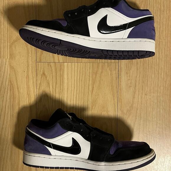 Size 8.5 - Air Jordan 1 Low Court Purple OG Men's 553558-125 RARE - Picture 2 of 8
